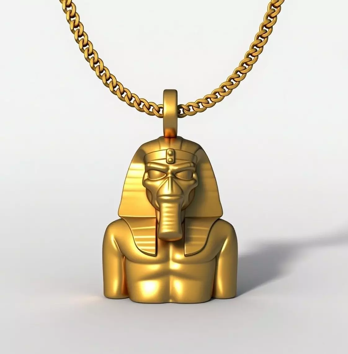 Pharaoh Pendant STL 3D Model for Jewelry - One Inch Pendant 3D print model