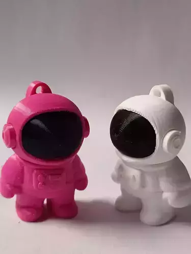 Flexi Chibi ASTRONAUT  KEYCHAIN STL 3D print model 3D print model