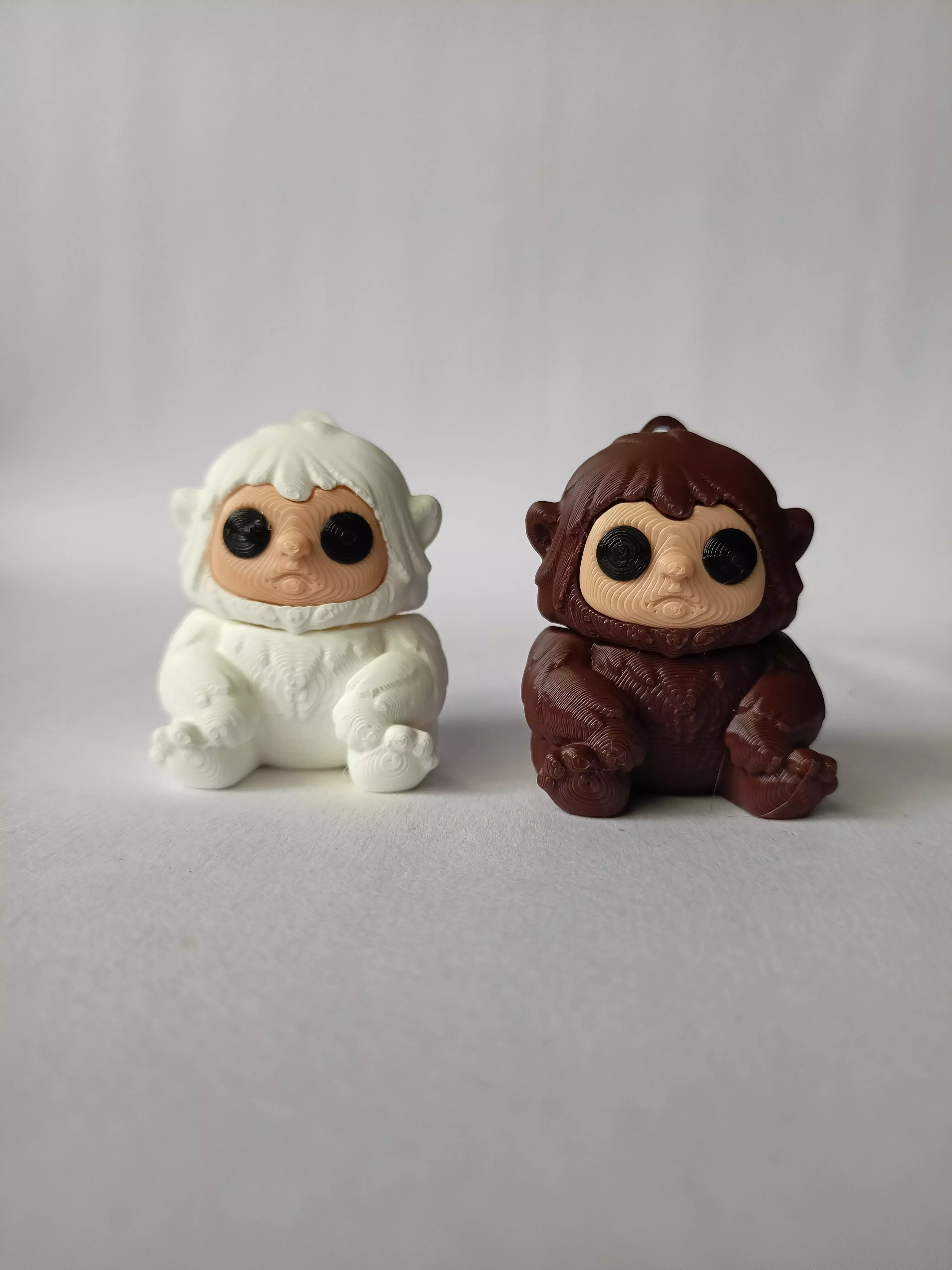 Flexi Chibi YETI KEYCHAIN STL 3D print model 3D print model_6