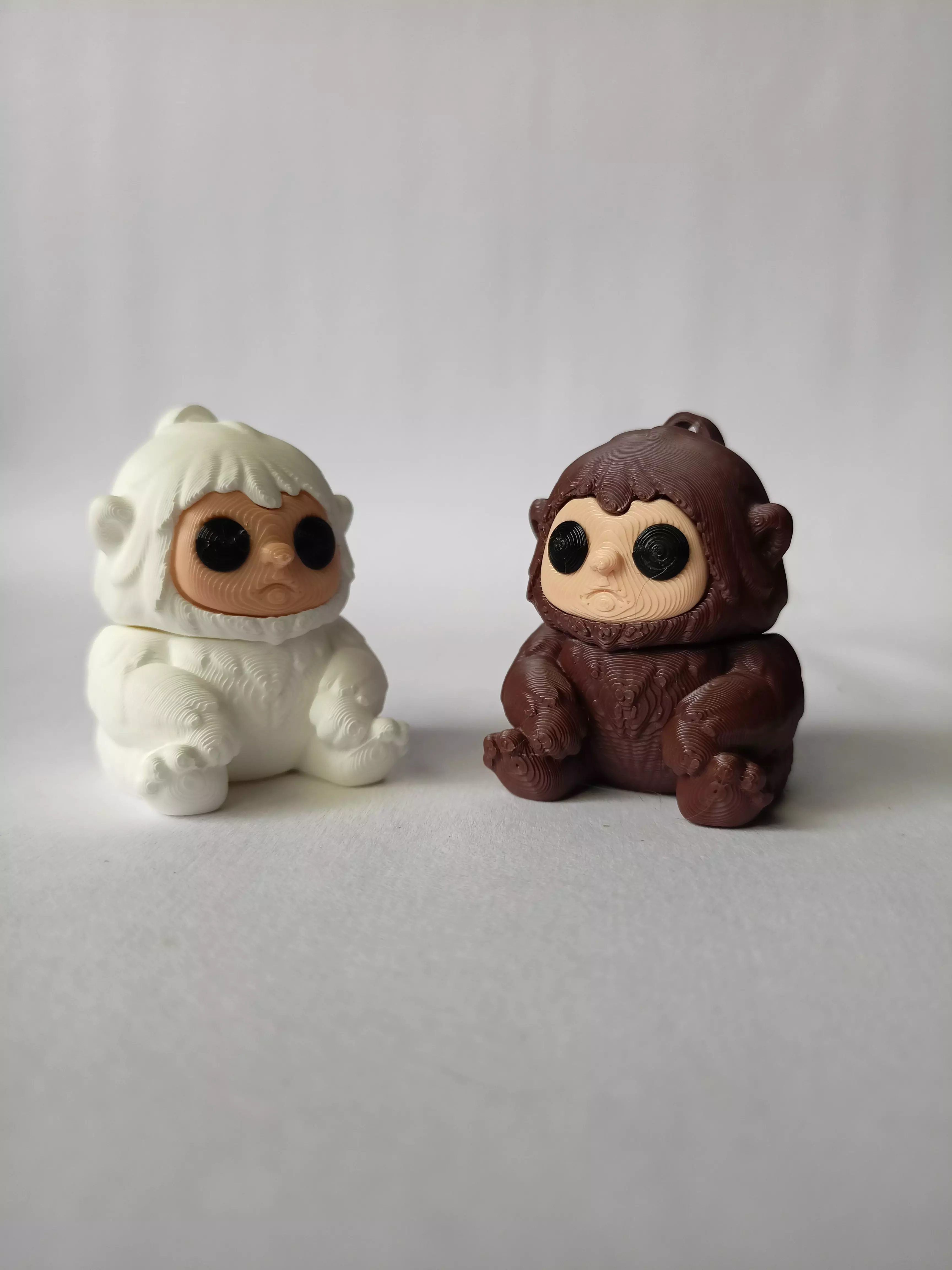 Flexi Chibi YETI KEYCHAIN STL 3D print model 3D print model_1