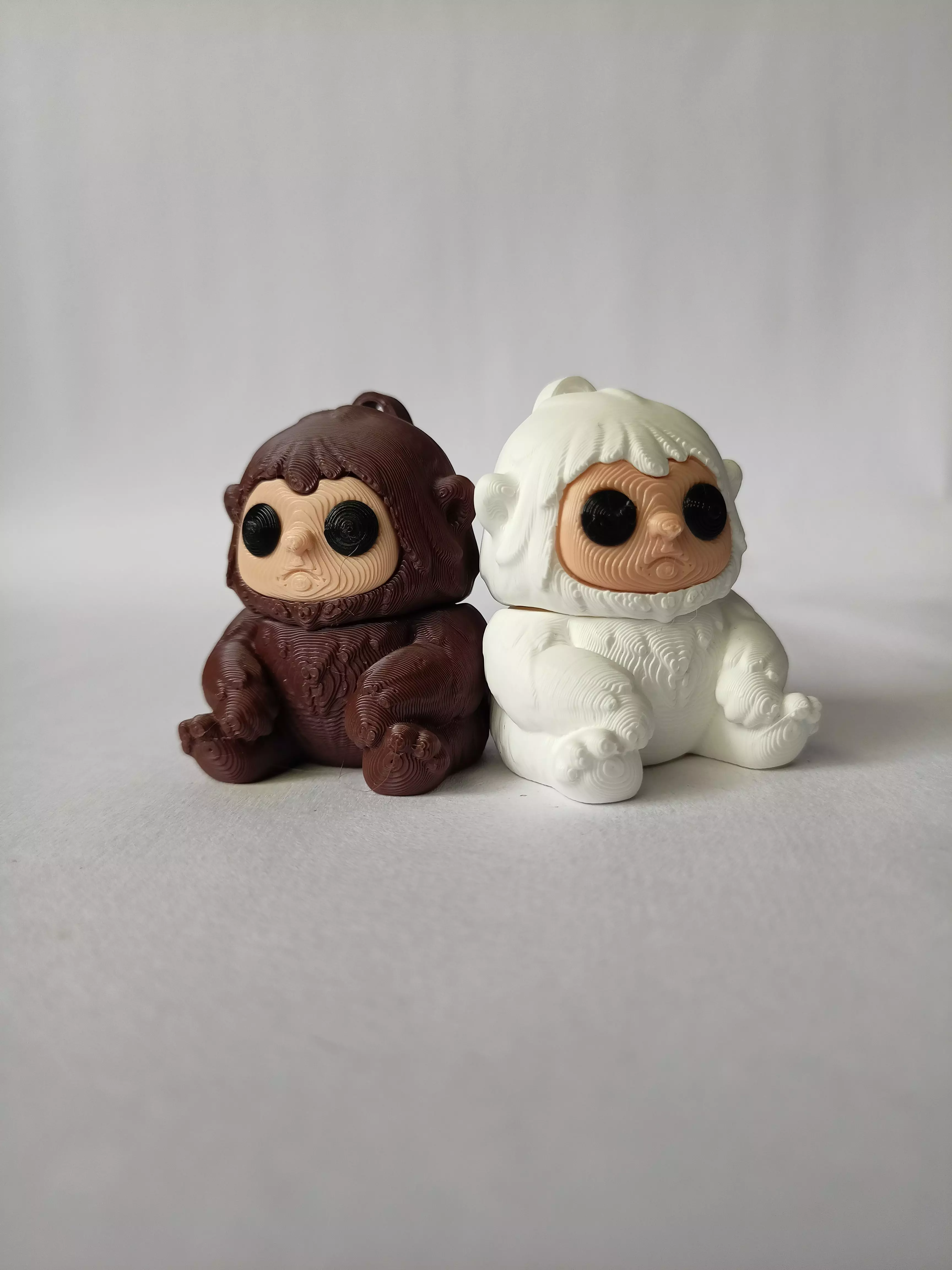Flexi Chibi YETI KEYCHAIN STL 3D print model 3D print model_0