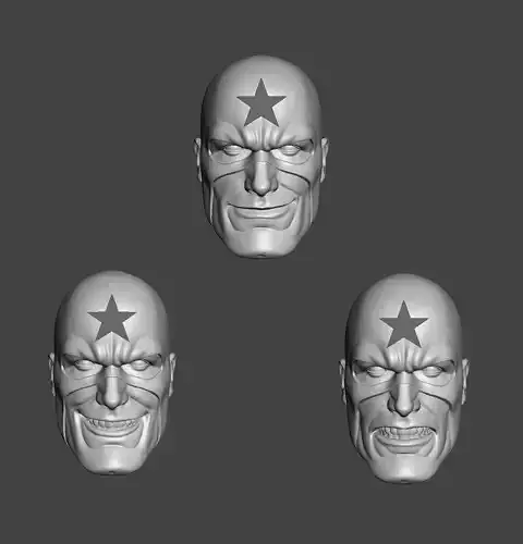 DC GENERAL GLORY FROM 80S JUSTICE LEAGUE 3-PACK HEADSCULPT 3D print model