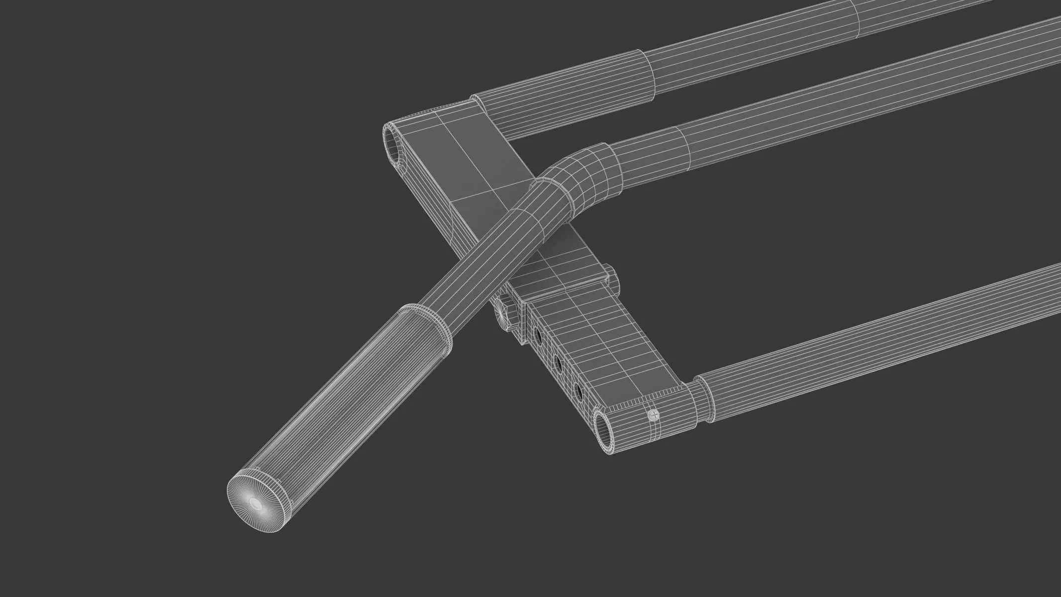 Garage Motorcycle Two Arm Centre Stand 3D model_18