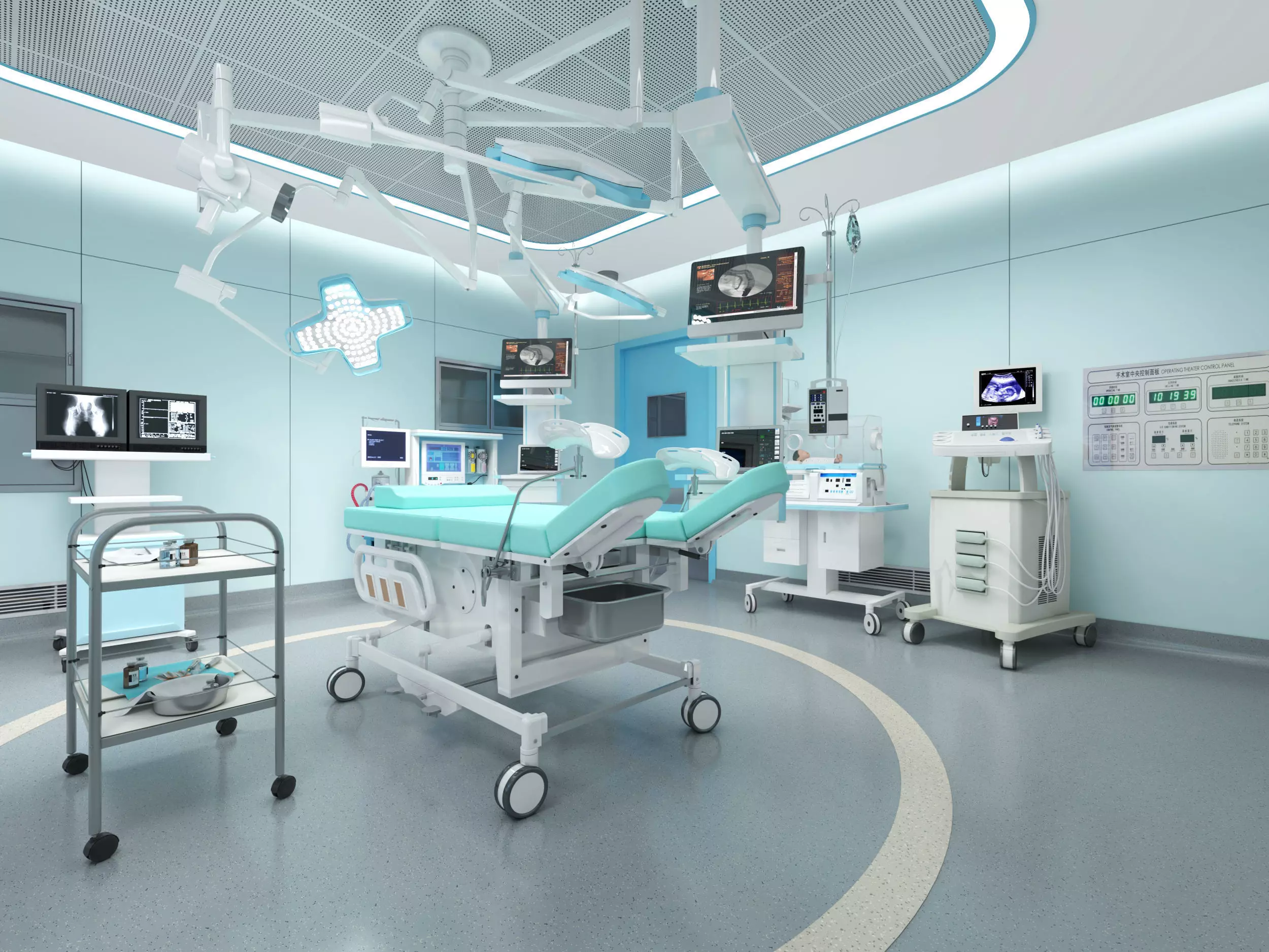 operating room Low-poly 3D model_0