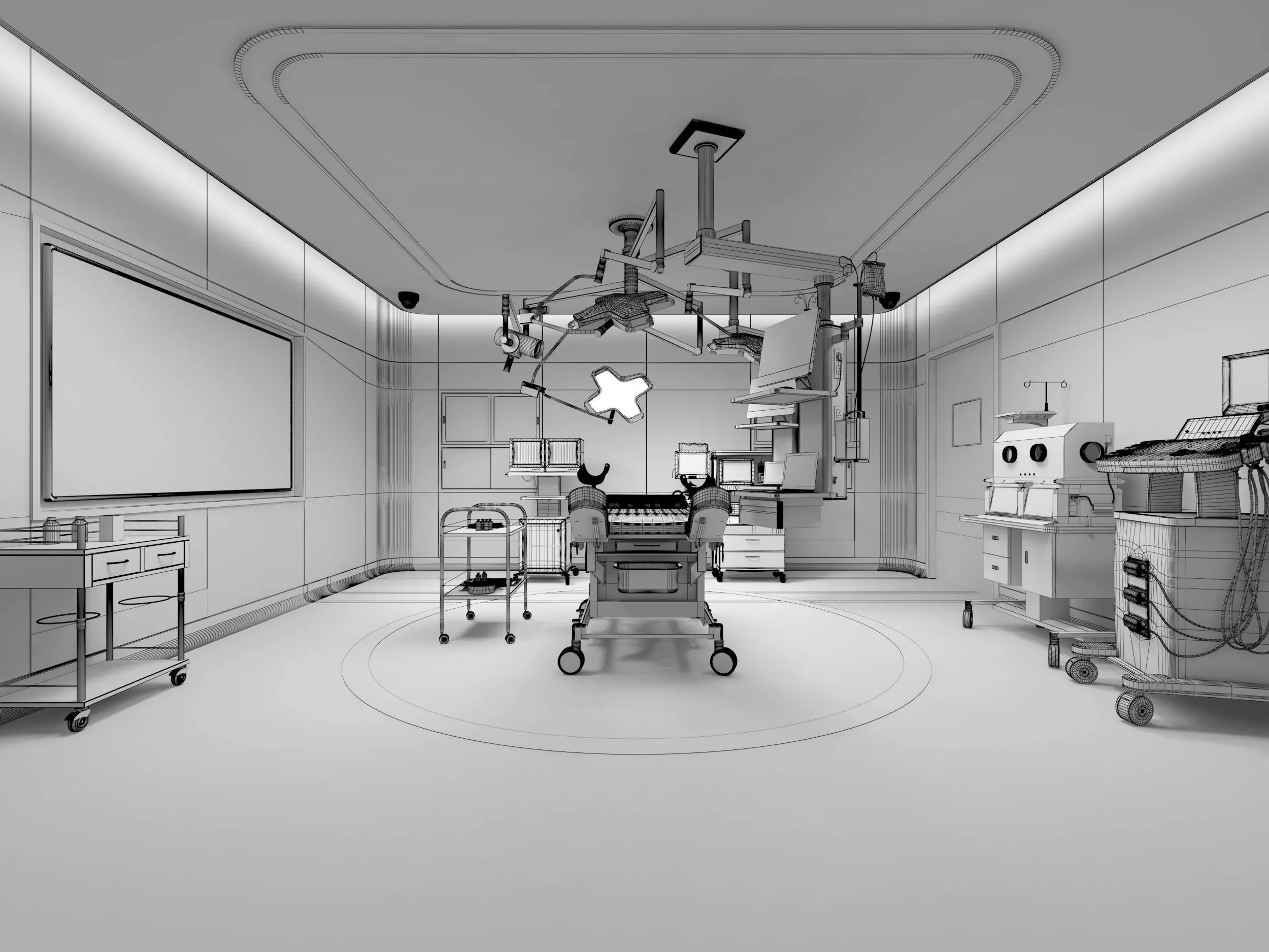 operating room Low-poly 3D model_6
