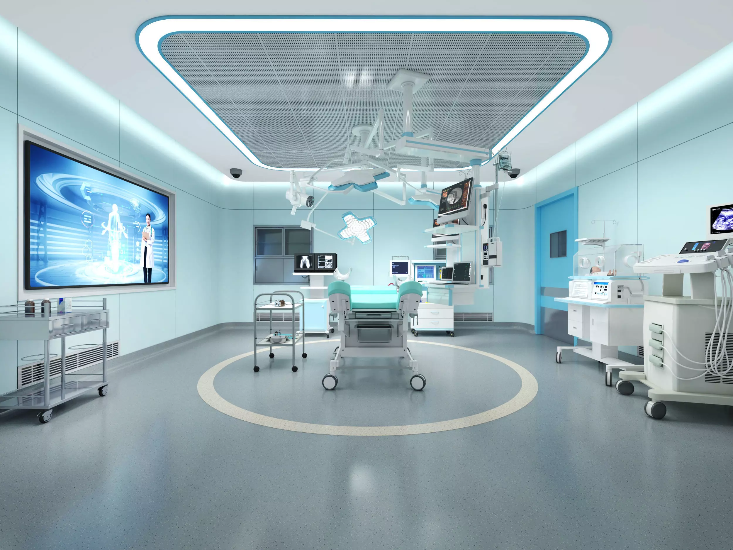 operating room Low-poly 3D model_1