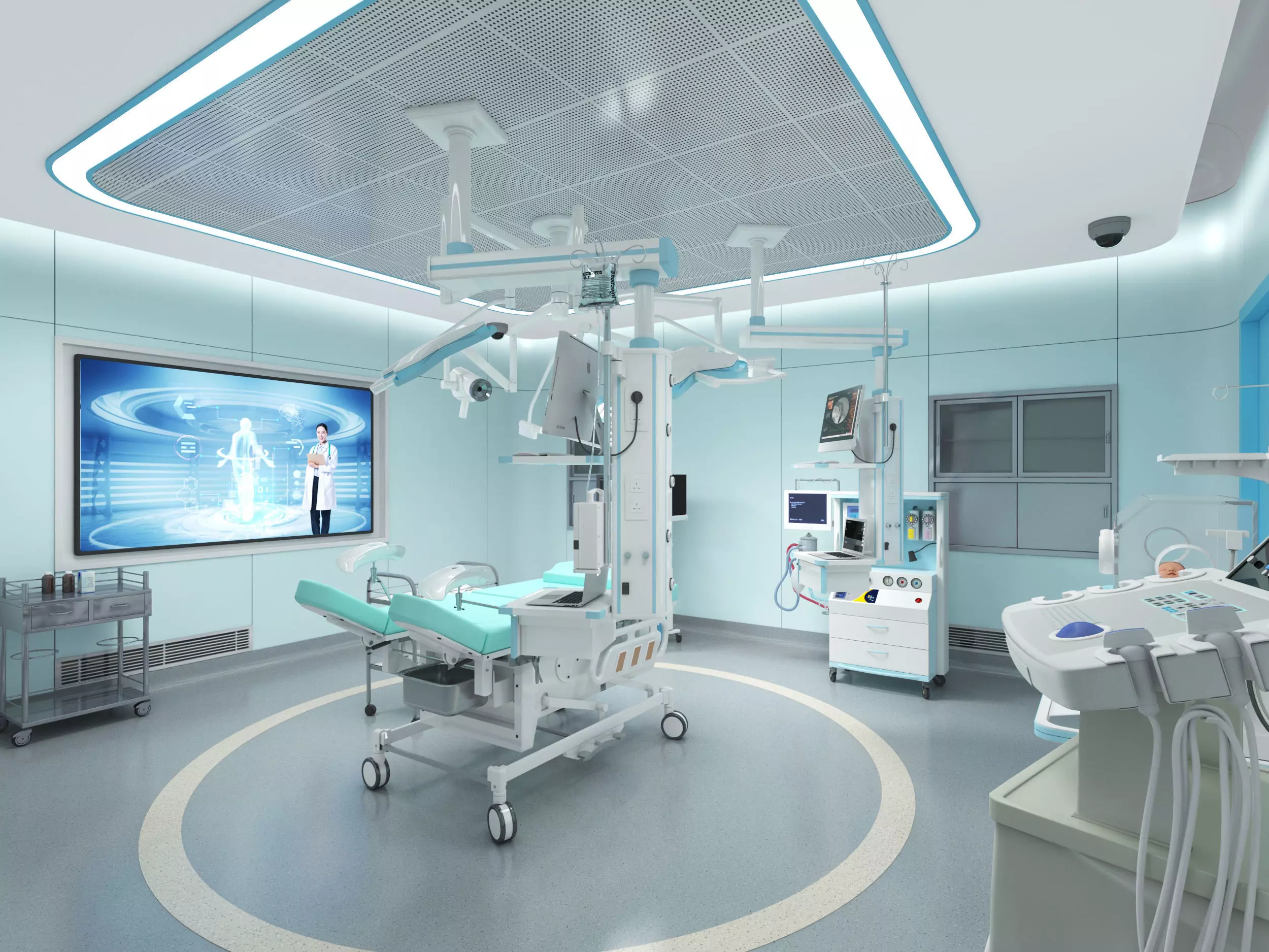 operating room Low-poly 3D model_2