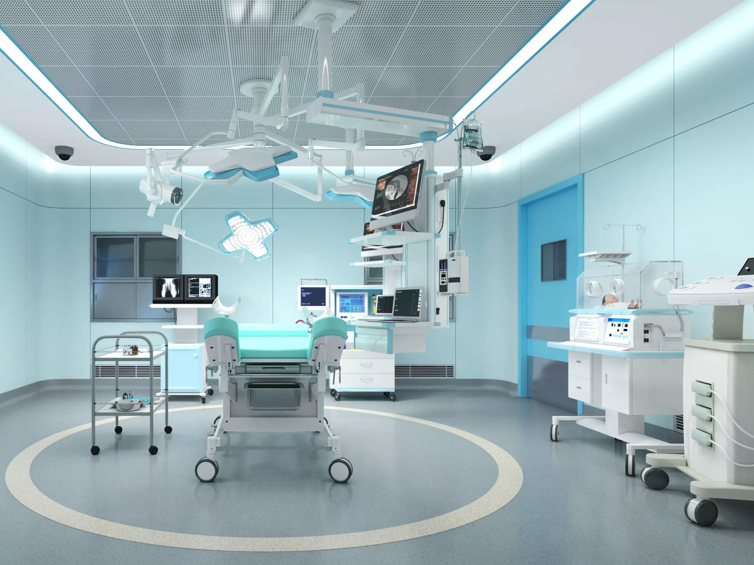 operating room Low-poly 3D model_4