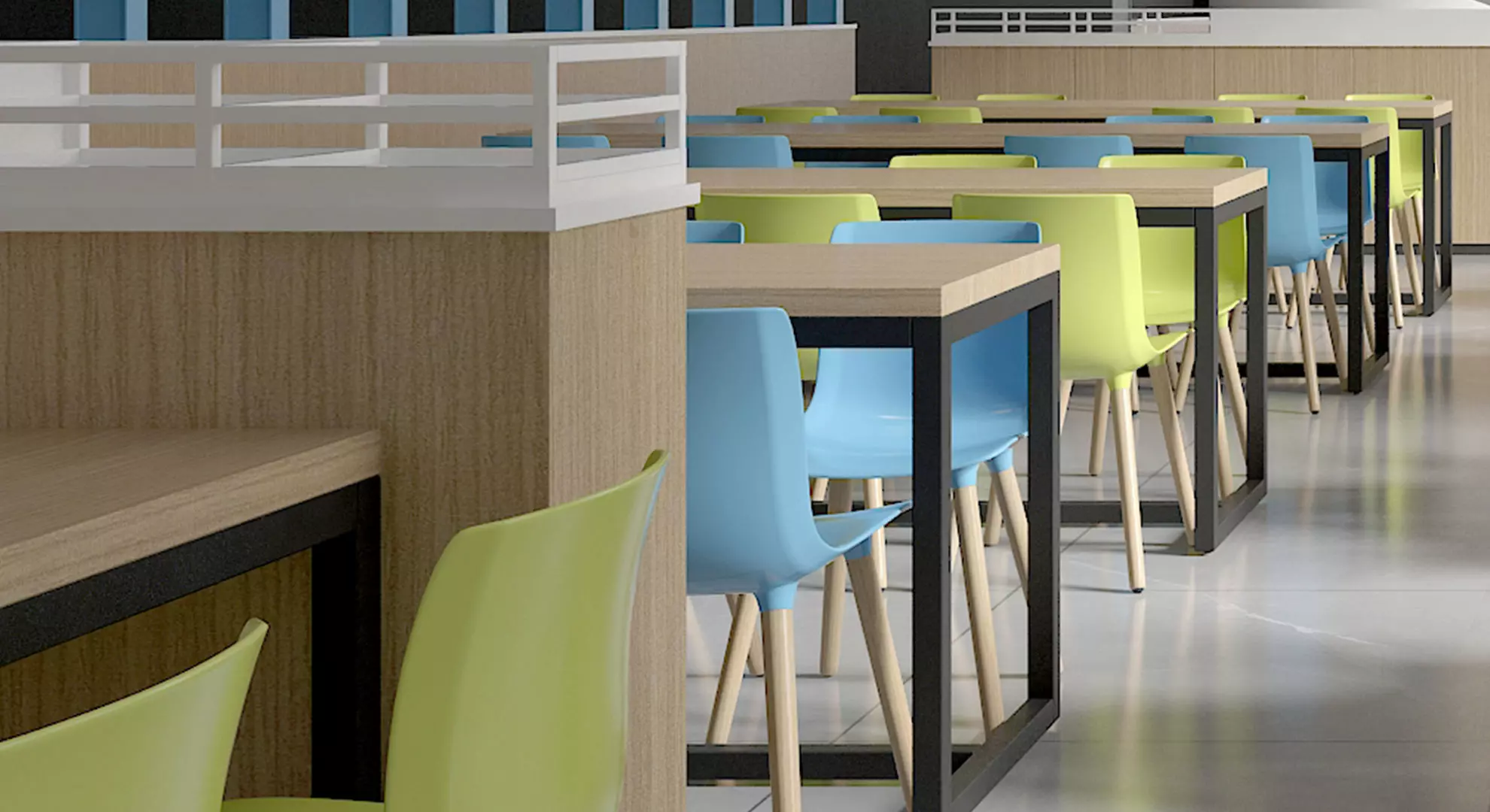 restaurant interior 3D model_4