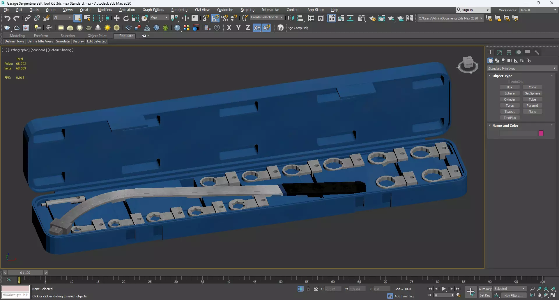 Garage Serpentine Belt Tool Kit 3D model_10