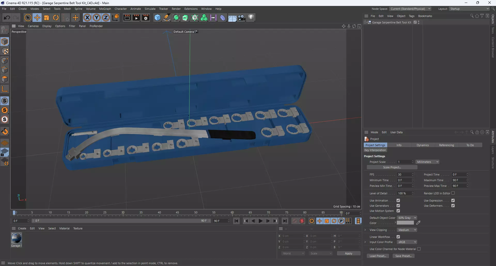 Garage Serpentine Belt Tool Kit 3D model_9