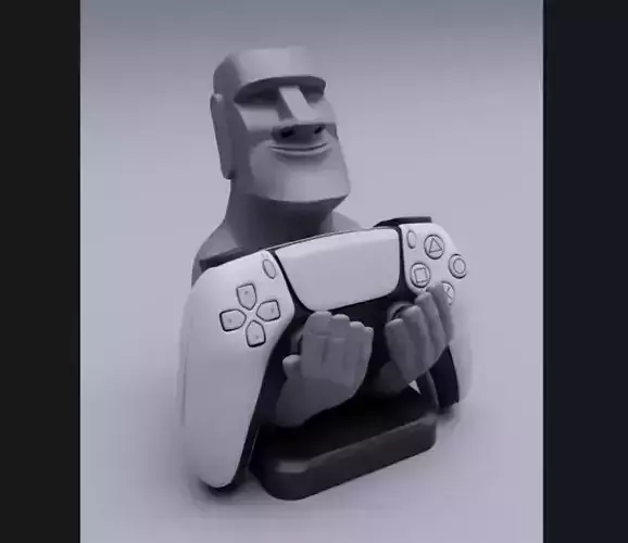Smiling Moai Dualsense Stand 