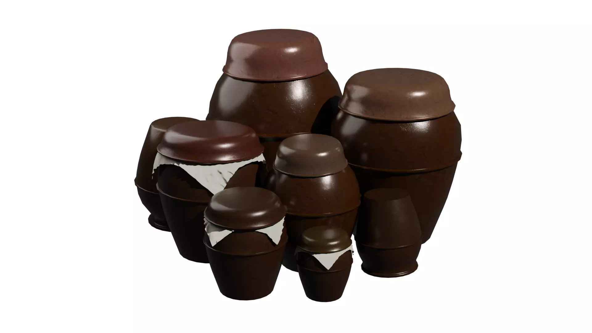 Korean Village 3D Model Pack Low-poly 3D model_5