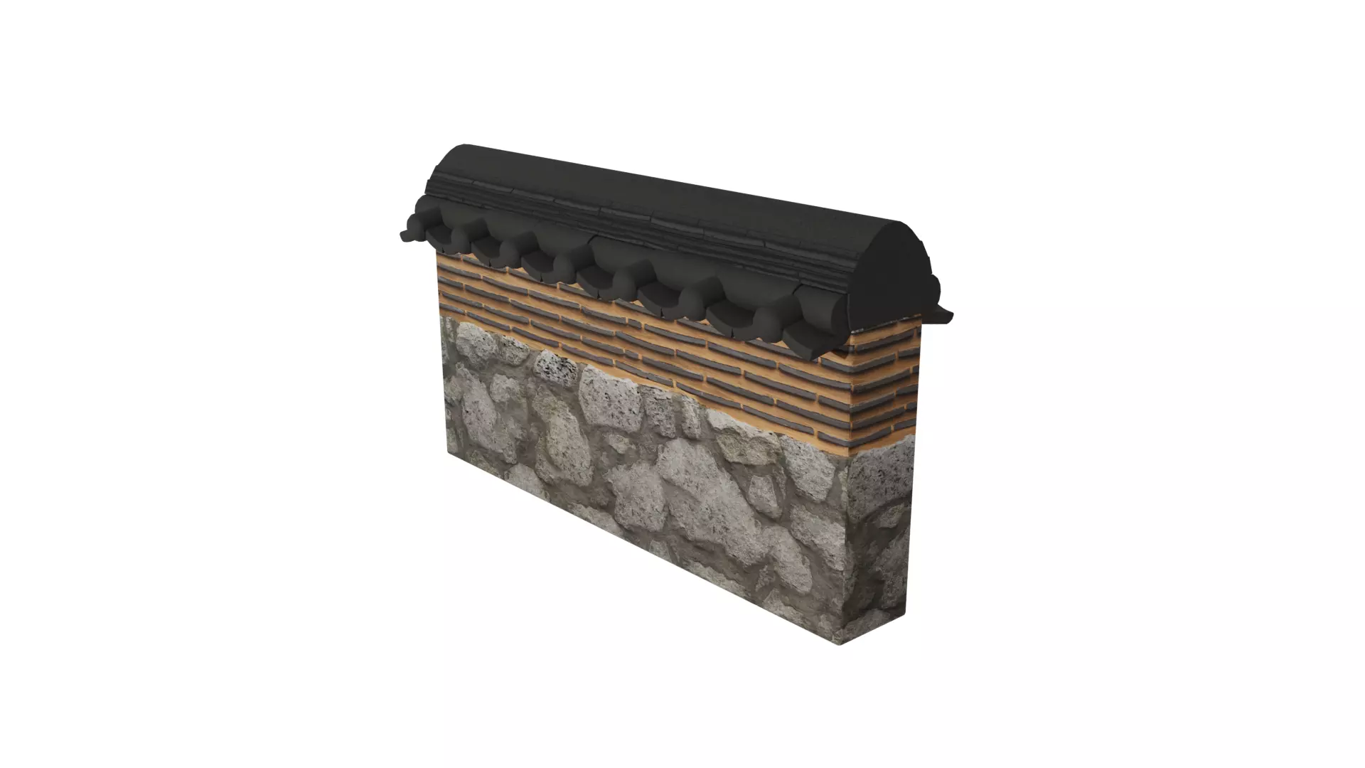 Korean Village 3D Model Pack Low-poly 3D model_4