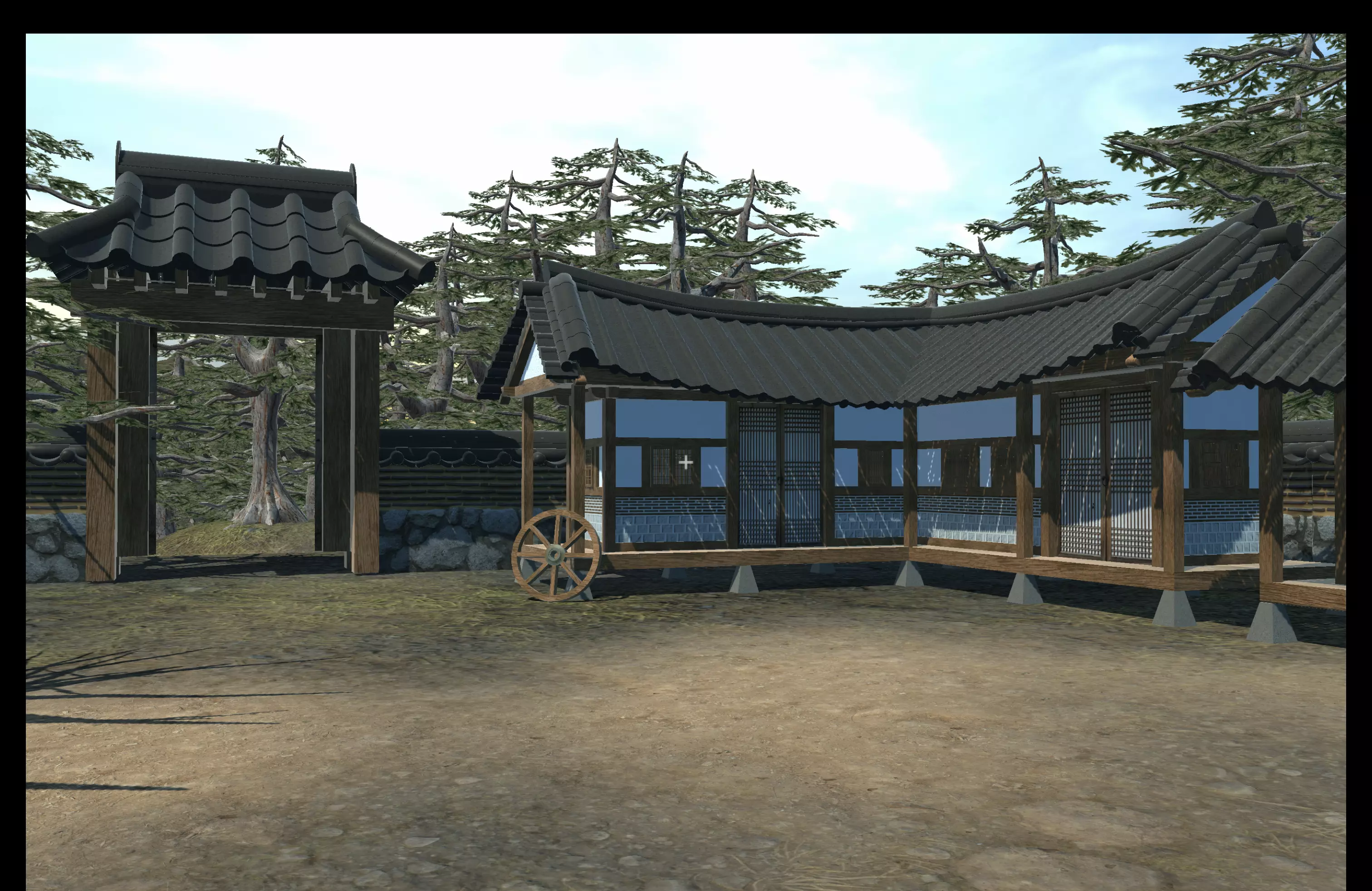 Korean Village 3D Model Pack Low-poly 3D model_0