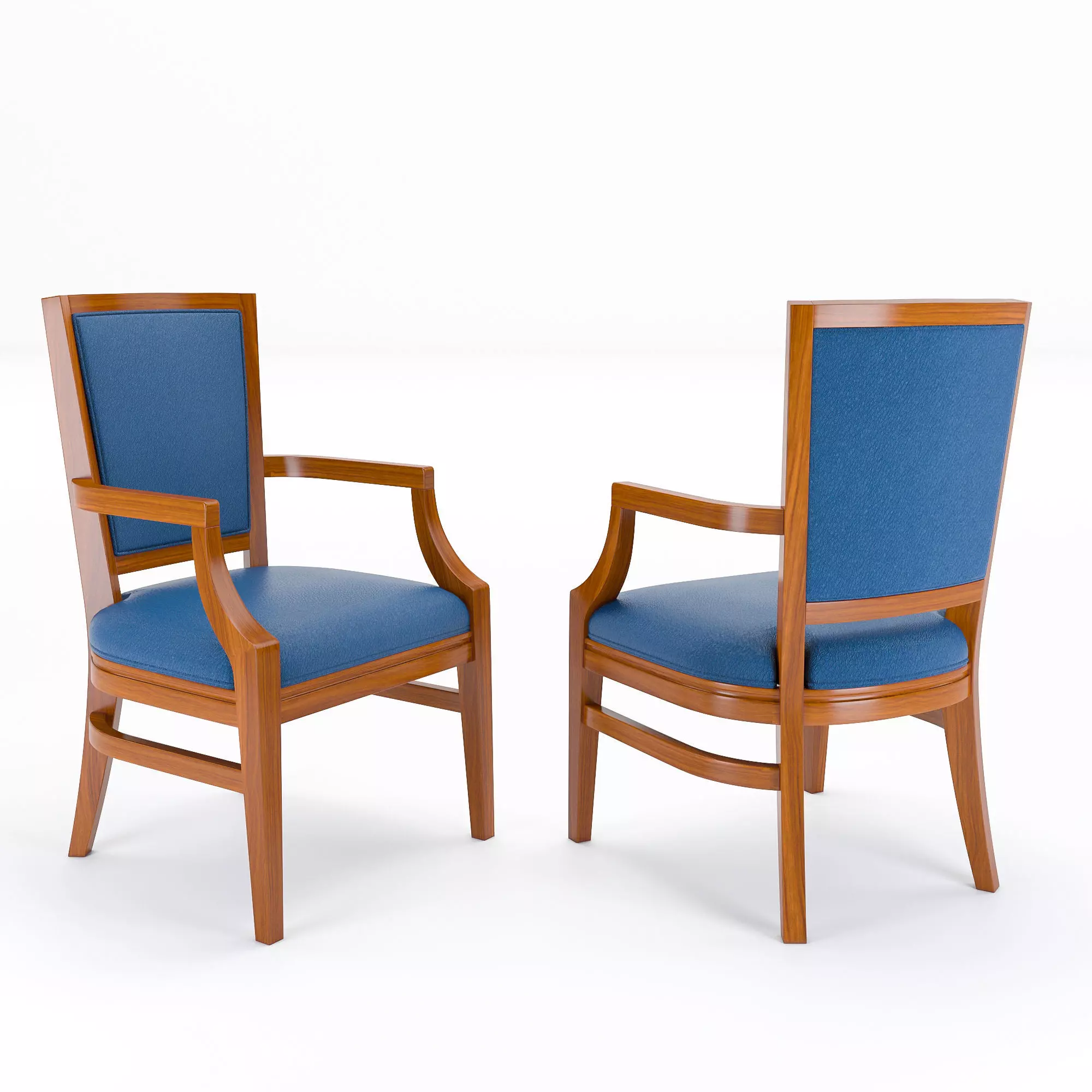 Meeting table and chairs set 3D Model Low-poly 3D model_8
