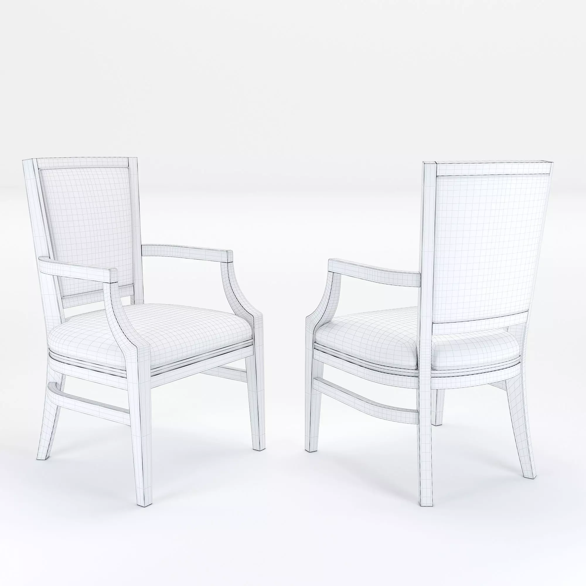 Meeting table and chairs set 3D Model Low-poly 3D model_9