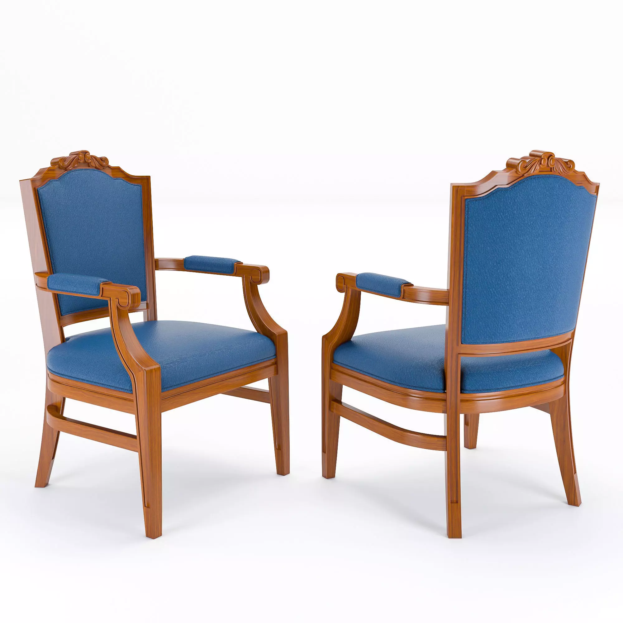 Meeting table and chairs set 3D Model Low-poly 3D model_6