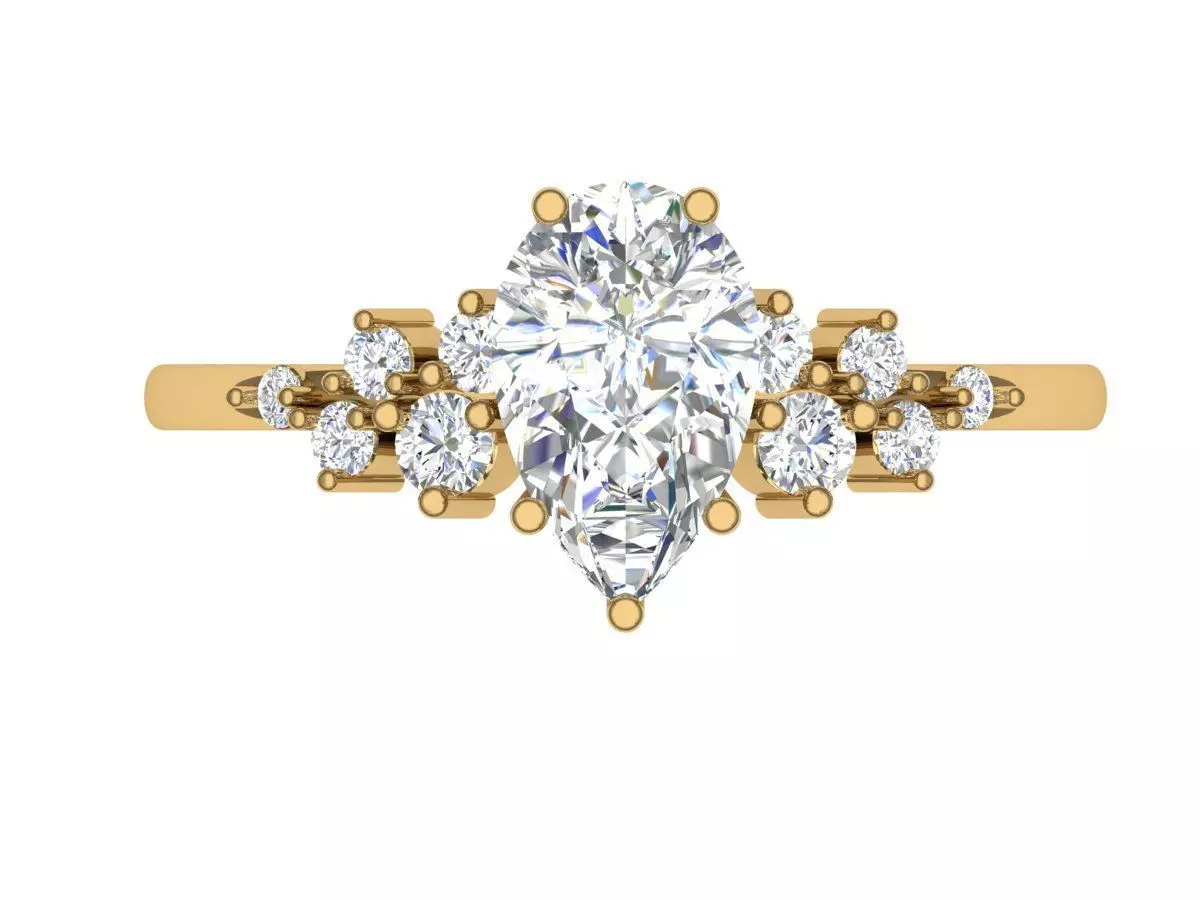 Solitaire Ring 3D print model_1