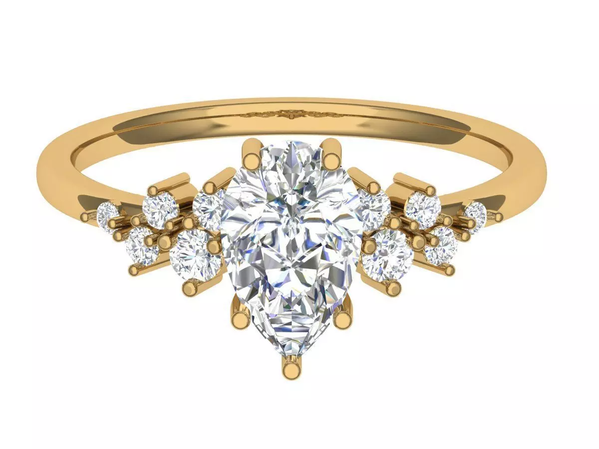 Solitaire Ring 3D print model_0