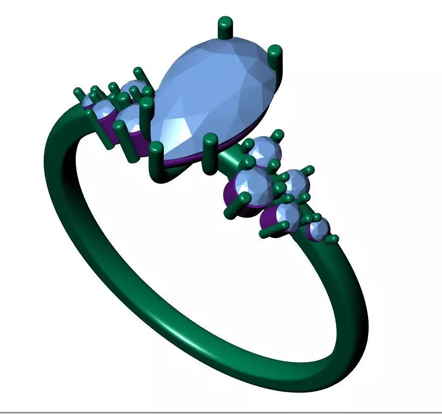Solitaire Ring 3D print model_6