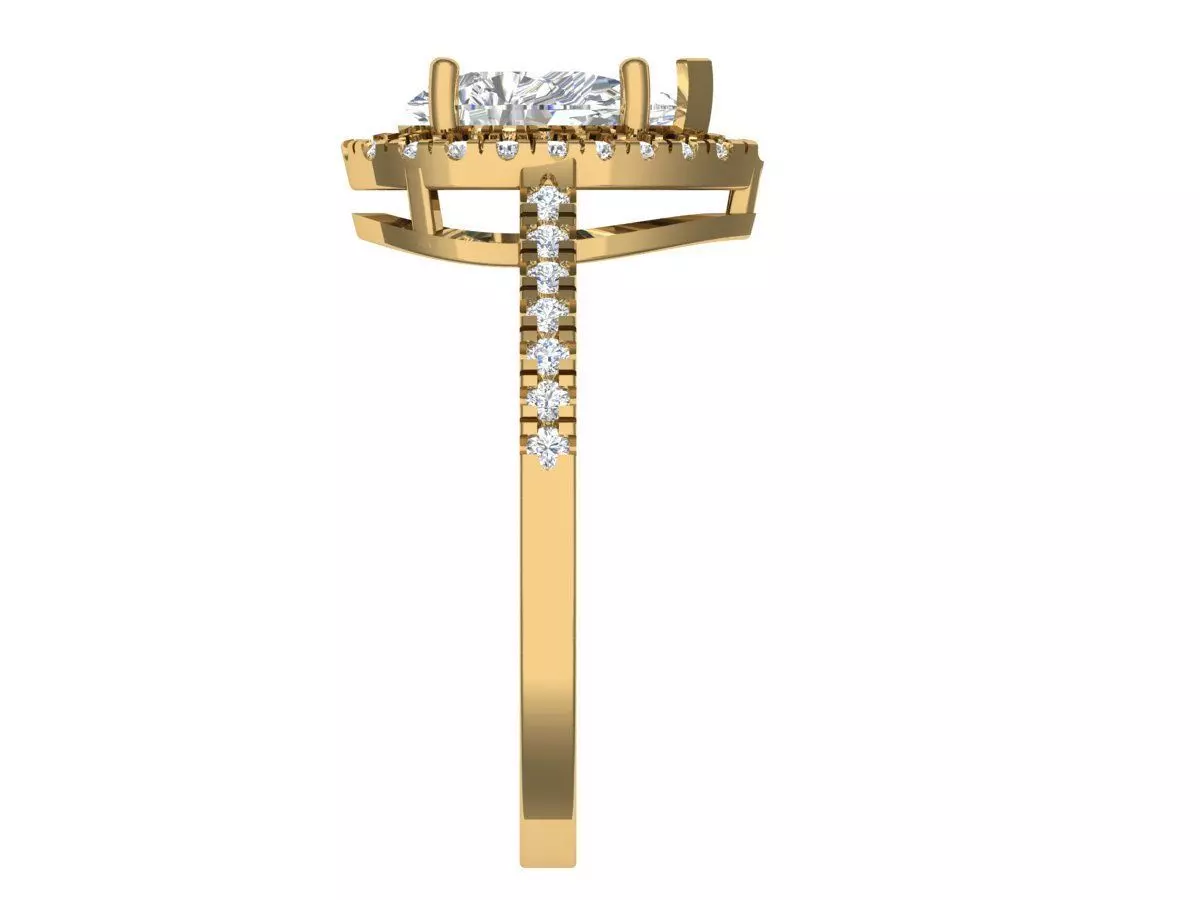 Solitaire Ring 3D print model_3