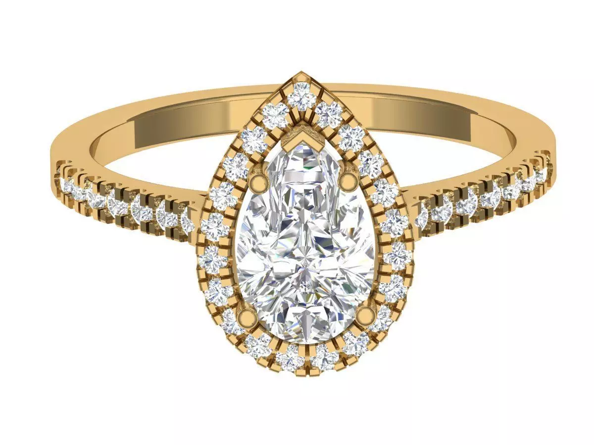 Solitaire Ring 3D print model_0