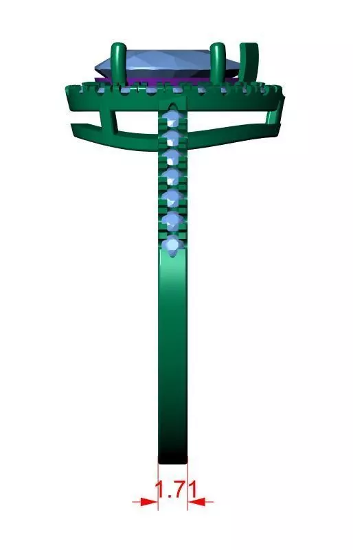 Solitaire Ring 3D print model_10