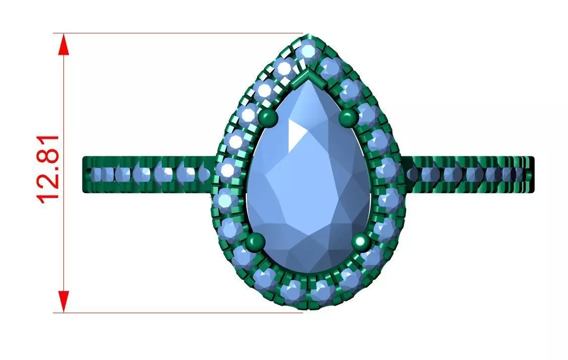 Solitaire Ring 3D print model_8