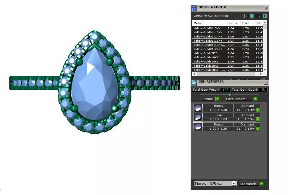 Solitaire Ring 3D print model_7