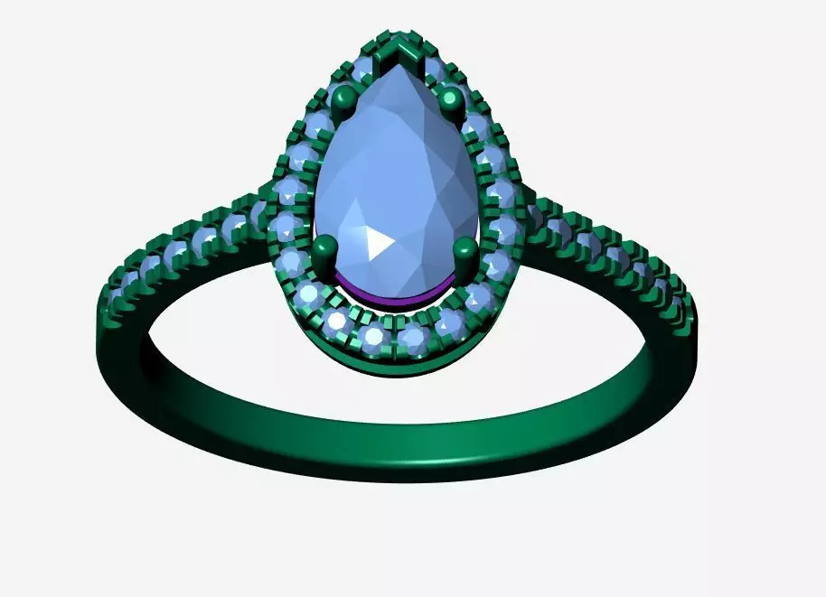 Solitaire Ring 3D print model_5
