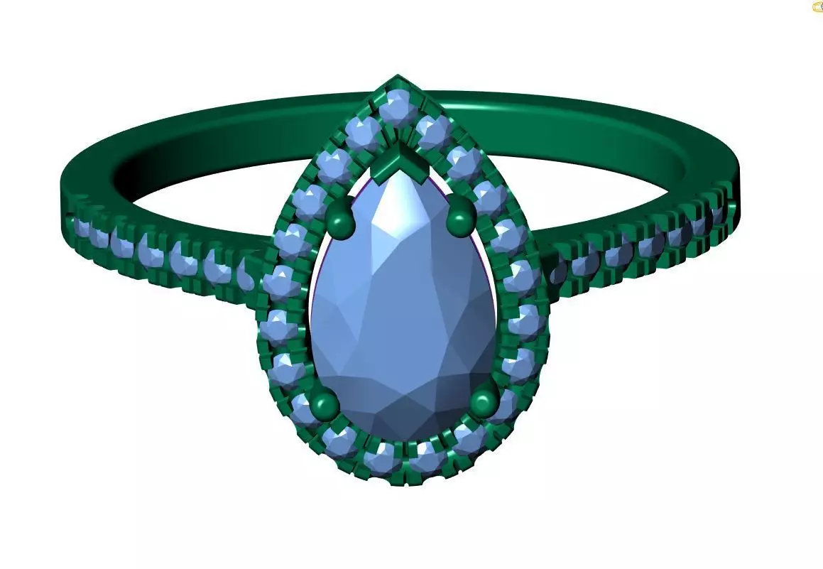 Solitaire Ring 3D print model_9