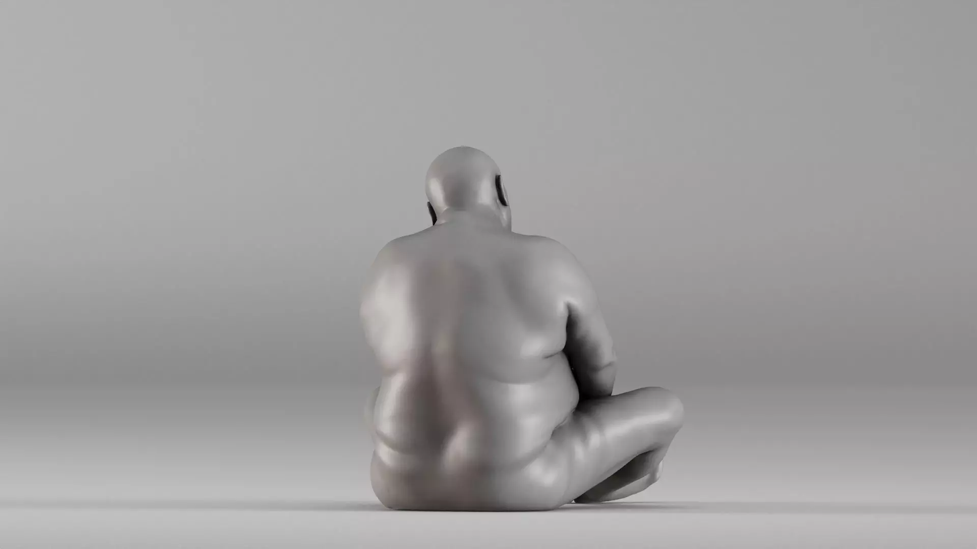 S00110 Seated Male Figure Expressive Human Anatomy Study 3D print model_7