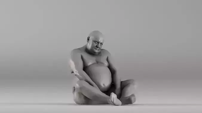 S00110 Seated Male Figure Expressive Human Anatomy Study