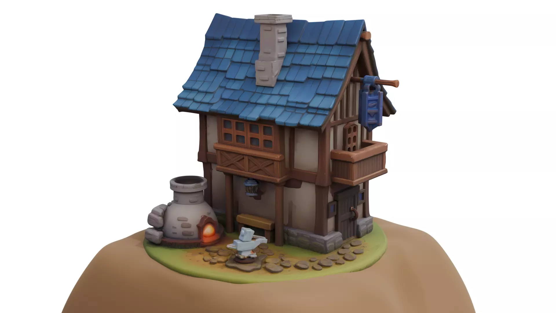 KEYCAP HOUSE STYLIZED 01 Free 3D print model