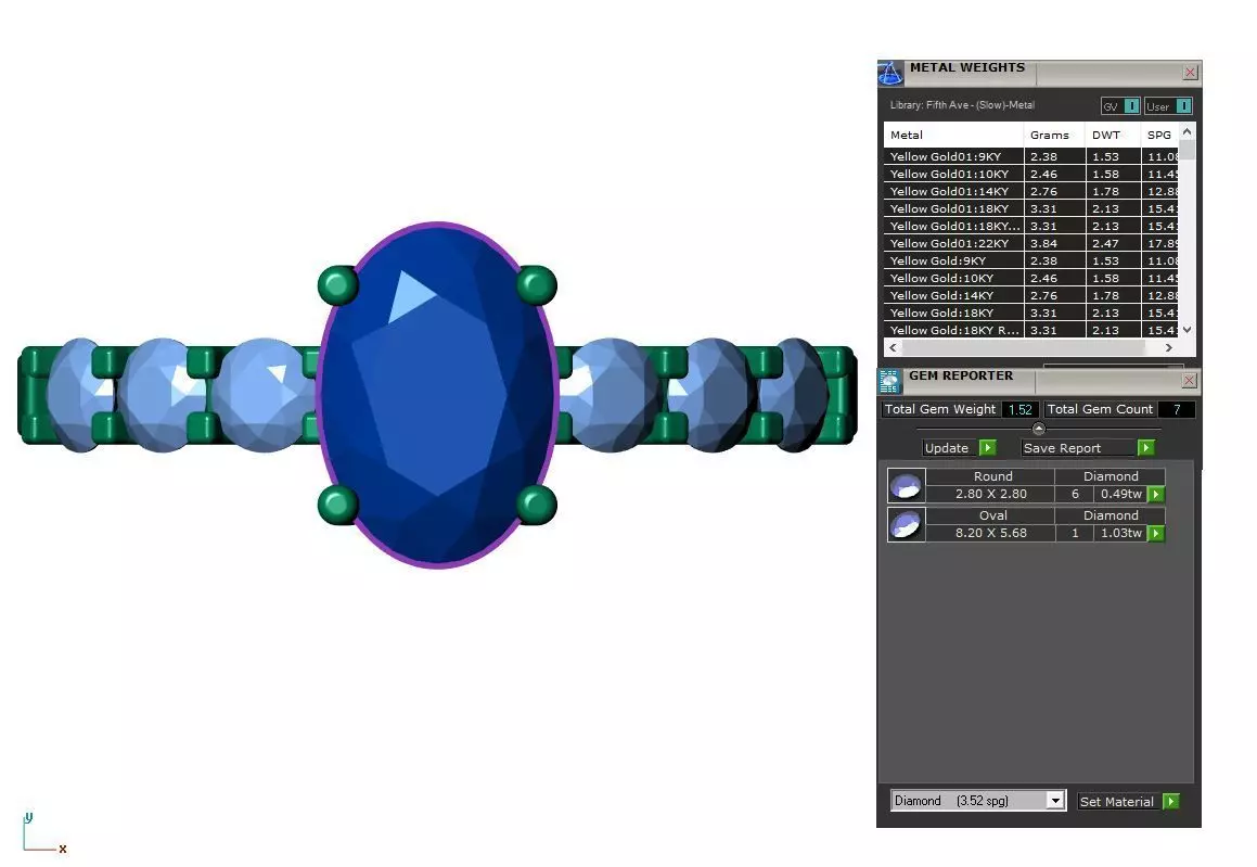 Solitaire Ring 3D print model_9