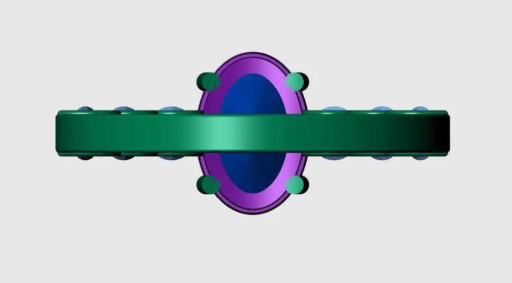 Solitaire Ring 3D print model_7