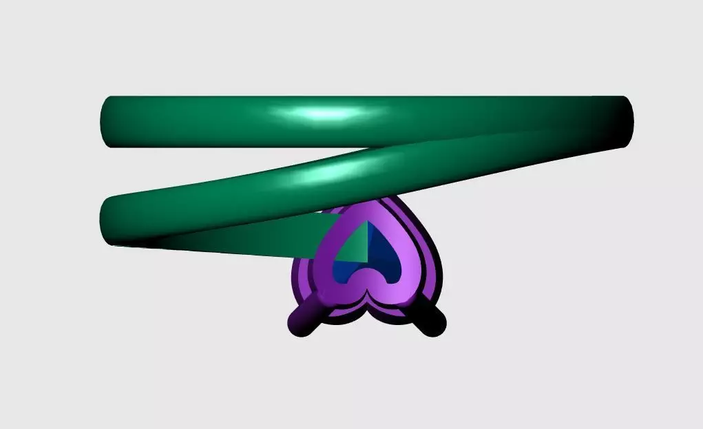 Solitaire Ring 3D print model_7