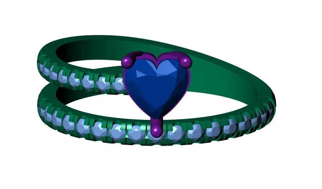 Solitaire Ring 3D print model_6