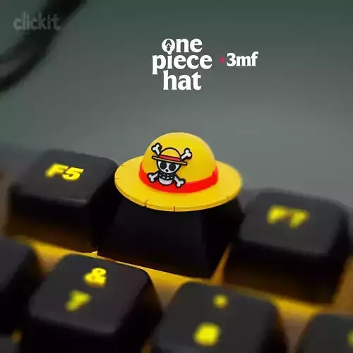 One Piece Luffy Straw Hat Skull Keycap  Artisan Keycap STL  3MF 3D print model