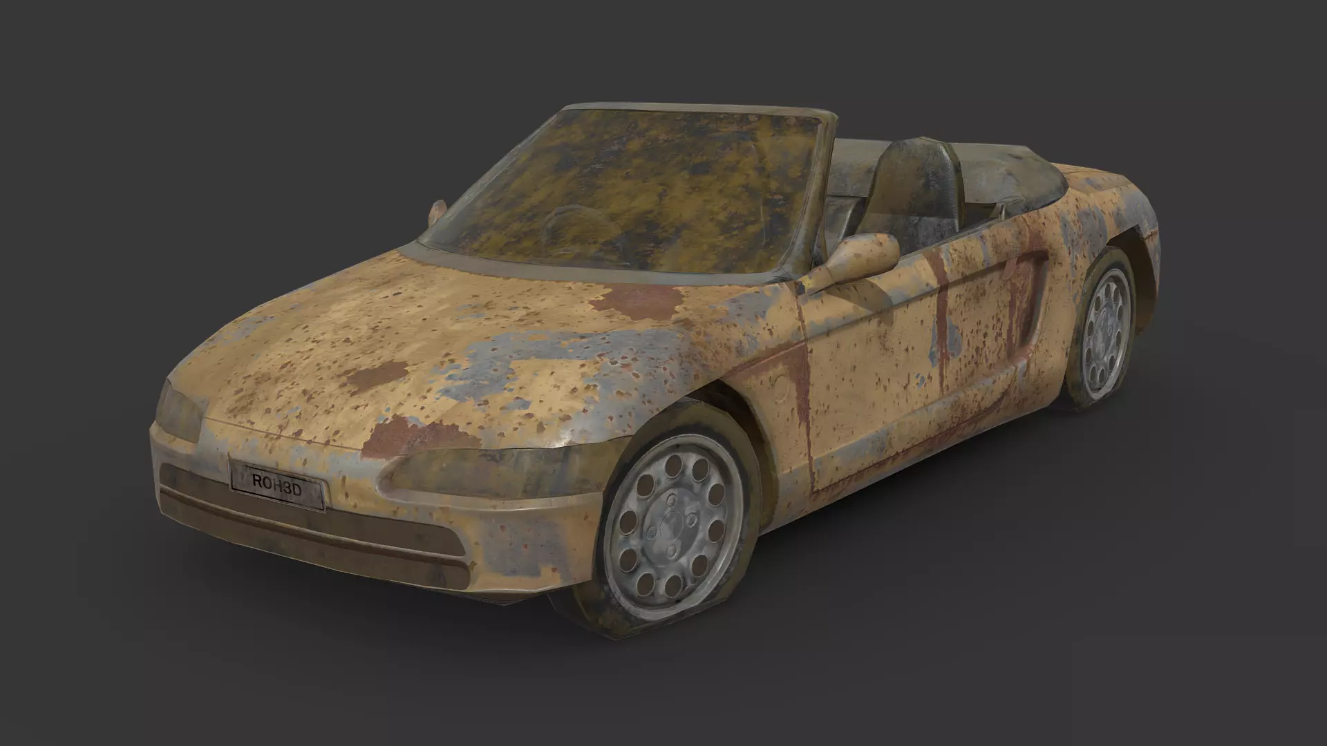 Abandoned Car - Honda Beat Low-poly 3D model