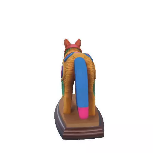 2274  Color 3D Model of a Totem Style Wolf on a Pedestal 3D print model_14