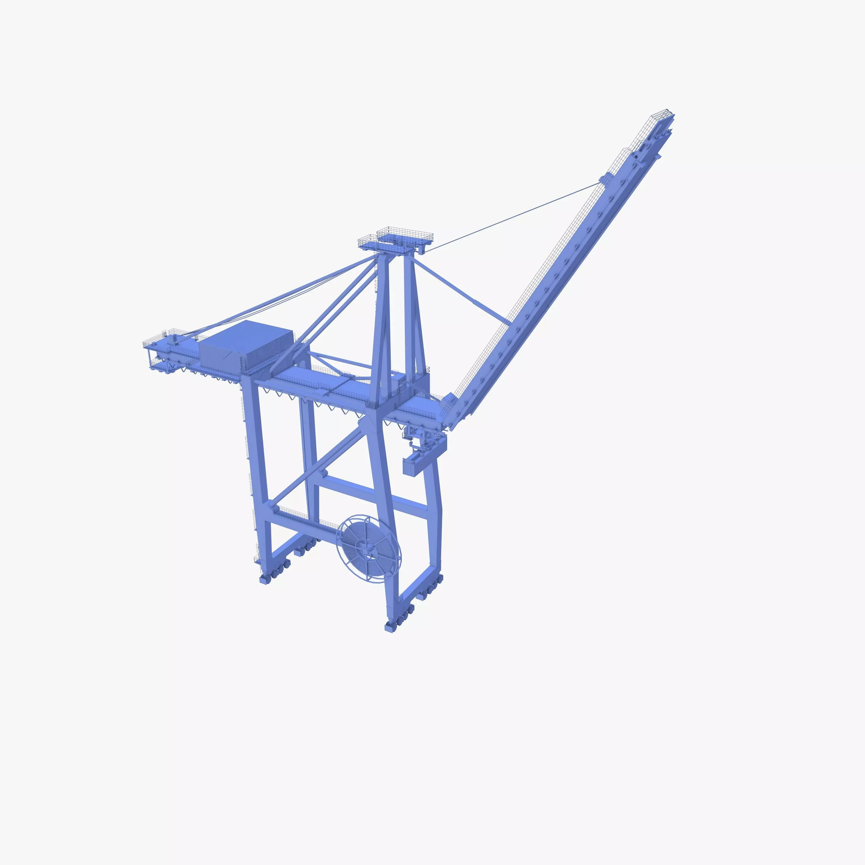 Container Port Crane V5 3D model_16