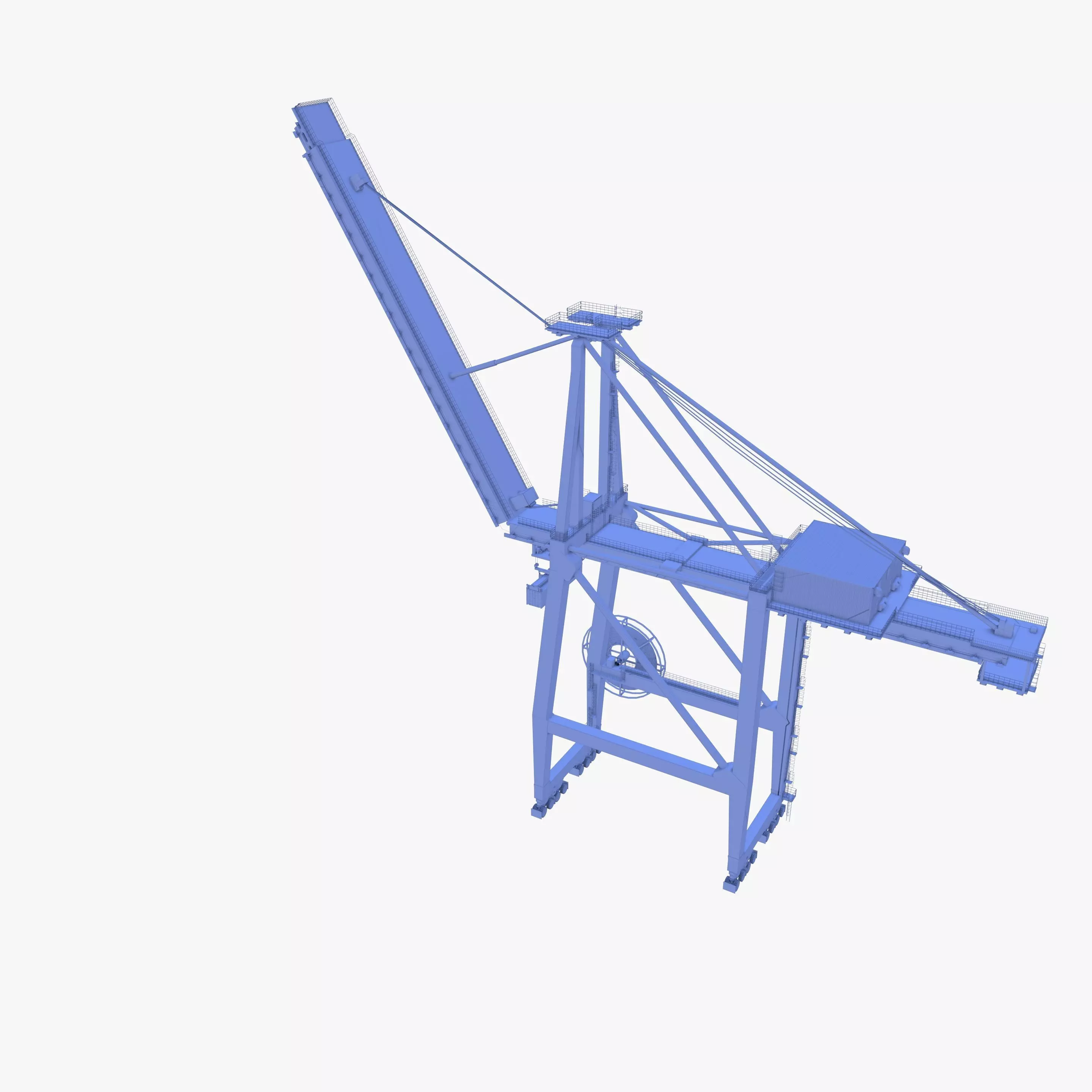 Container Port Crane V5 3D model_13