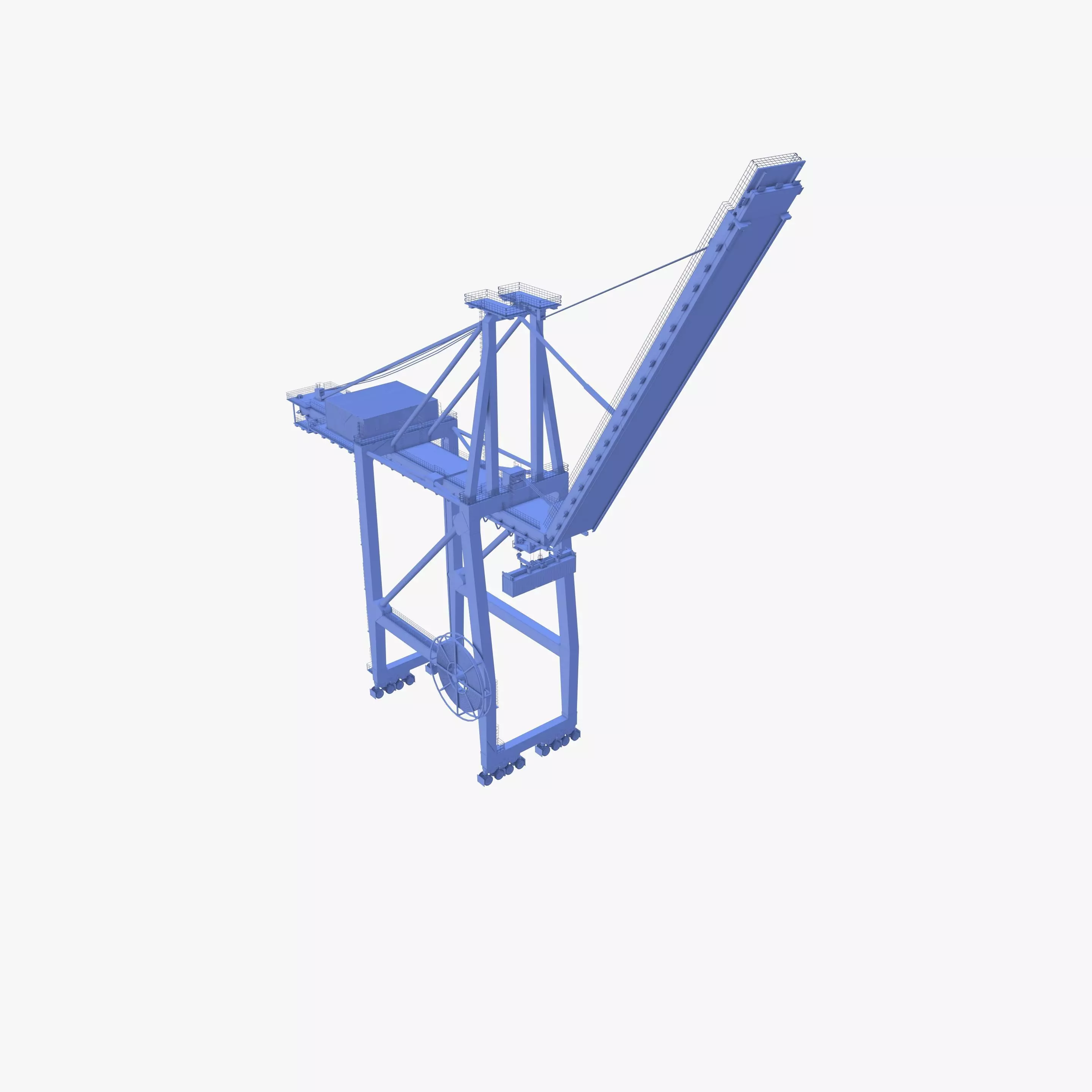 Container Port Crane V5 3D model_17