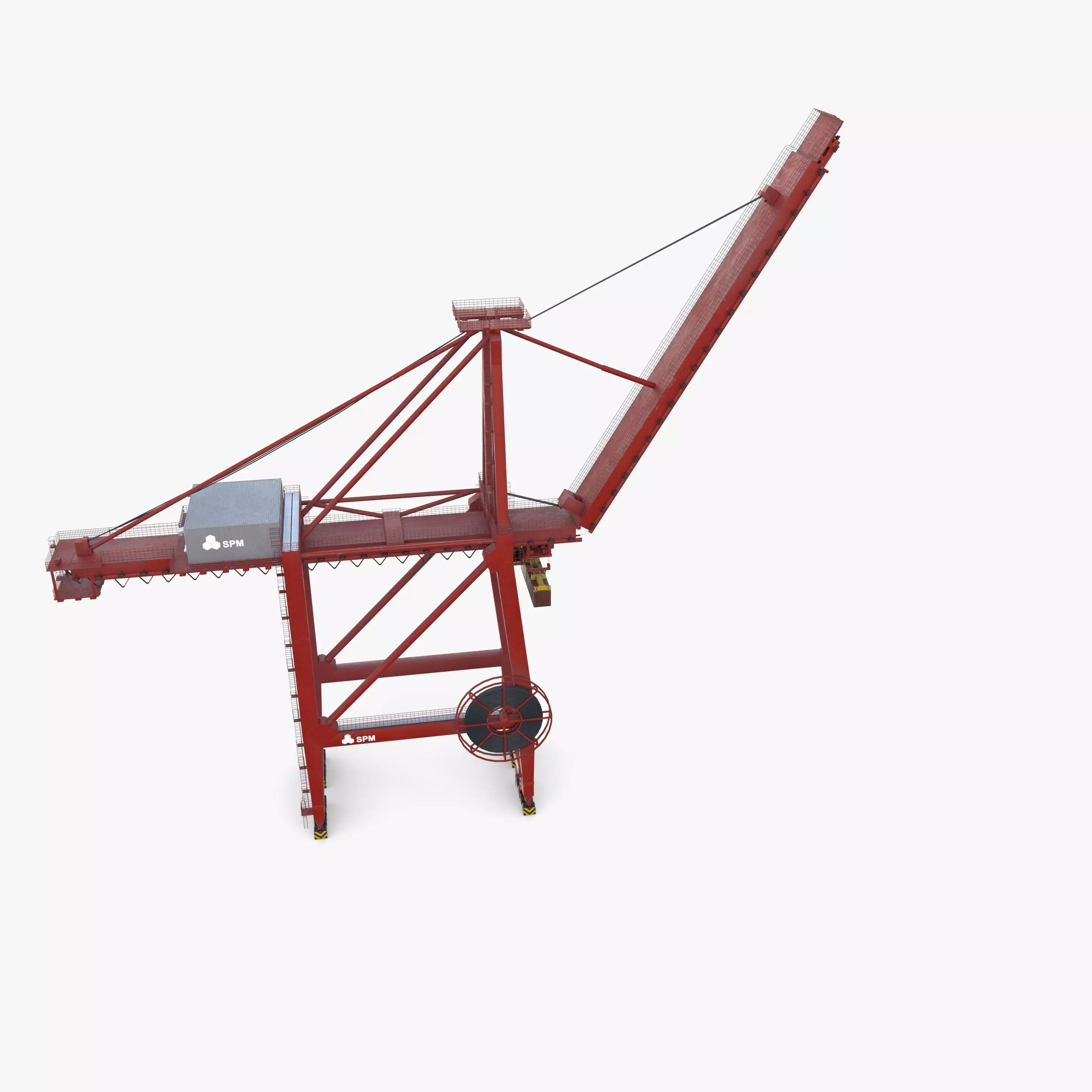 Container Port Crane V5 3D model_5