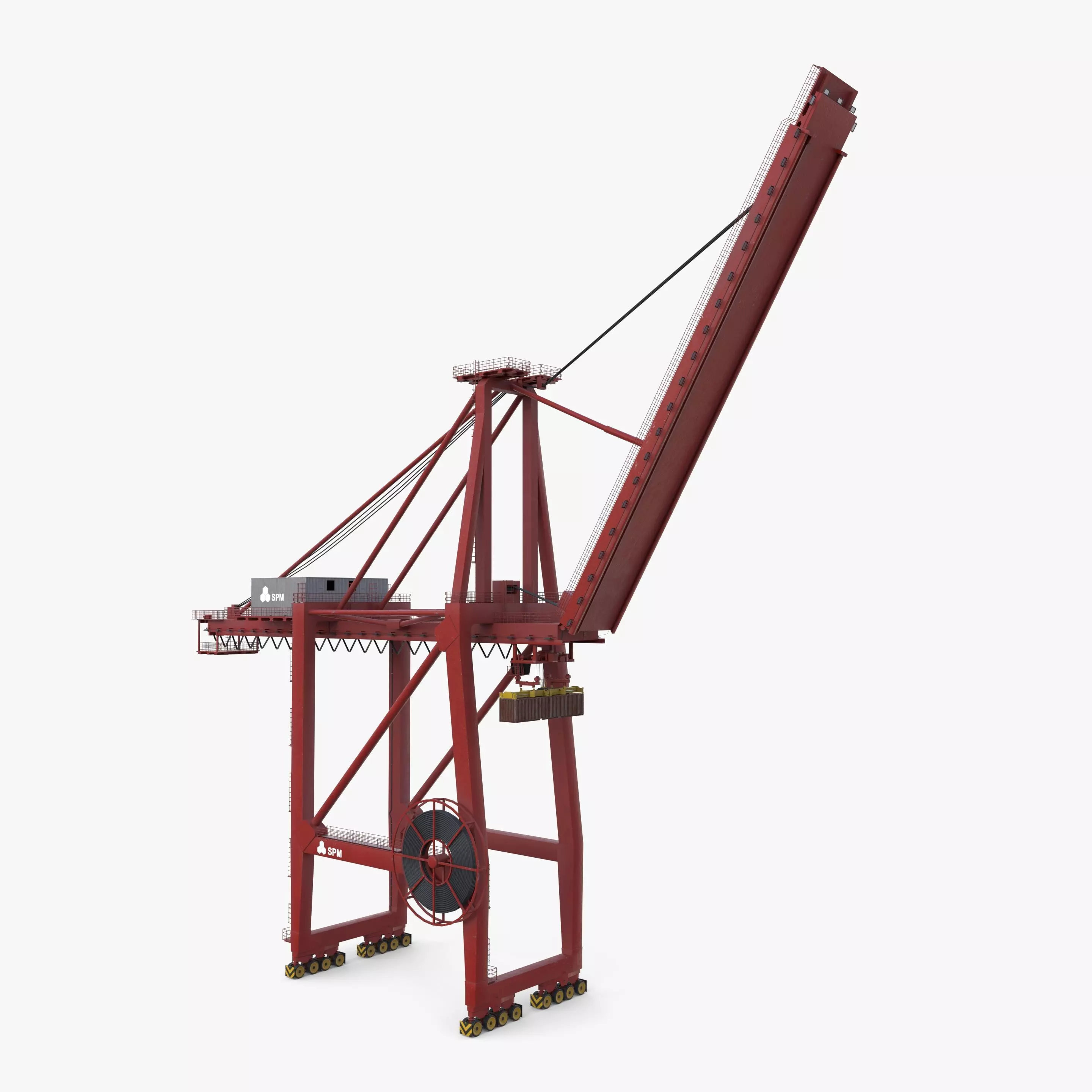 Container Port Crane V5 3D model_0