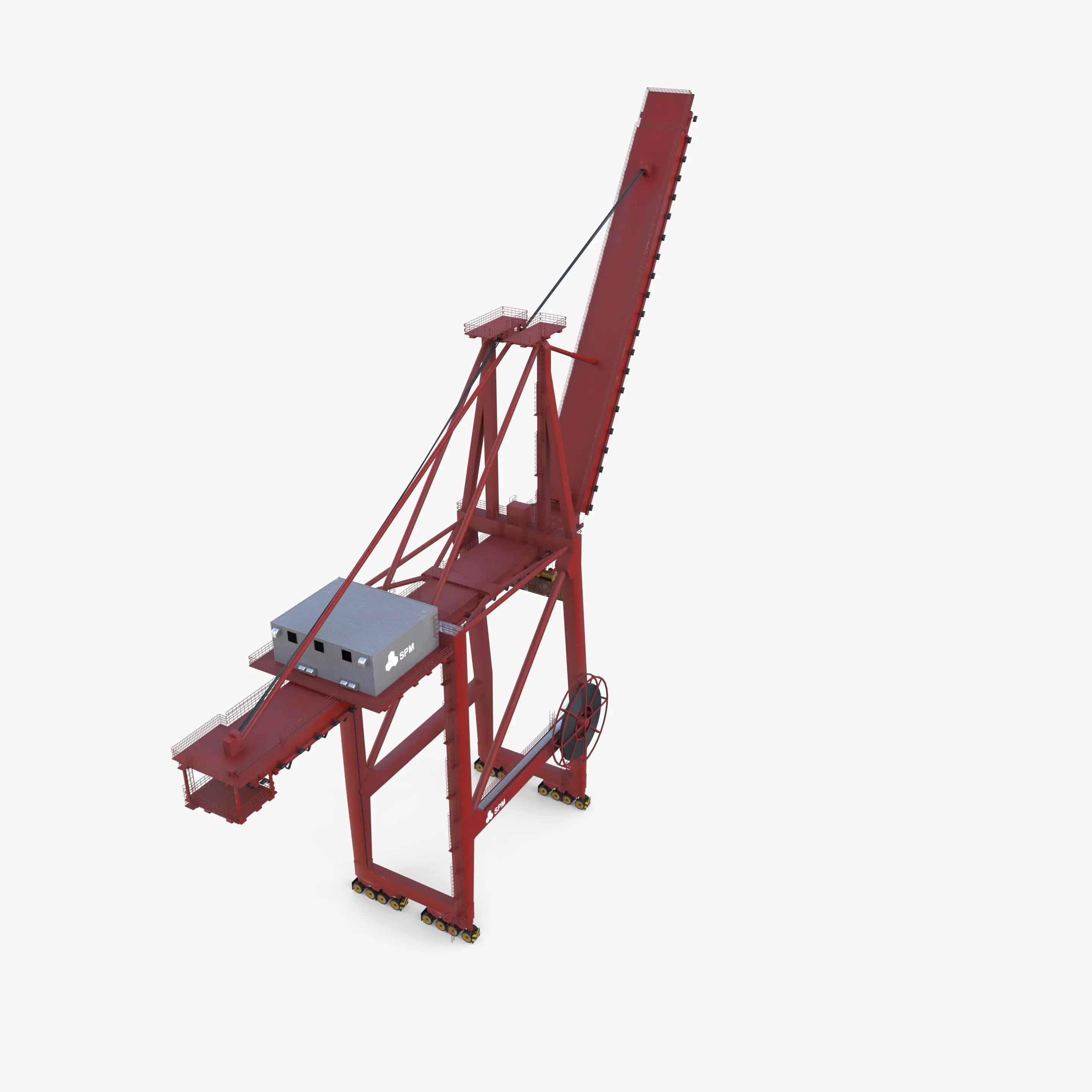 Container Port Crane V5 3D model_3