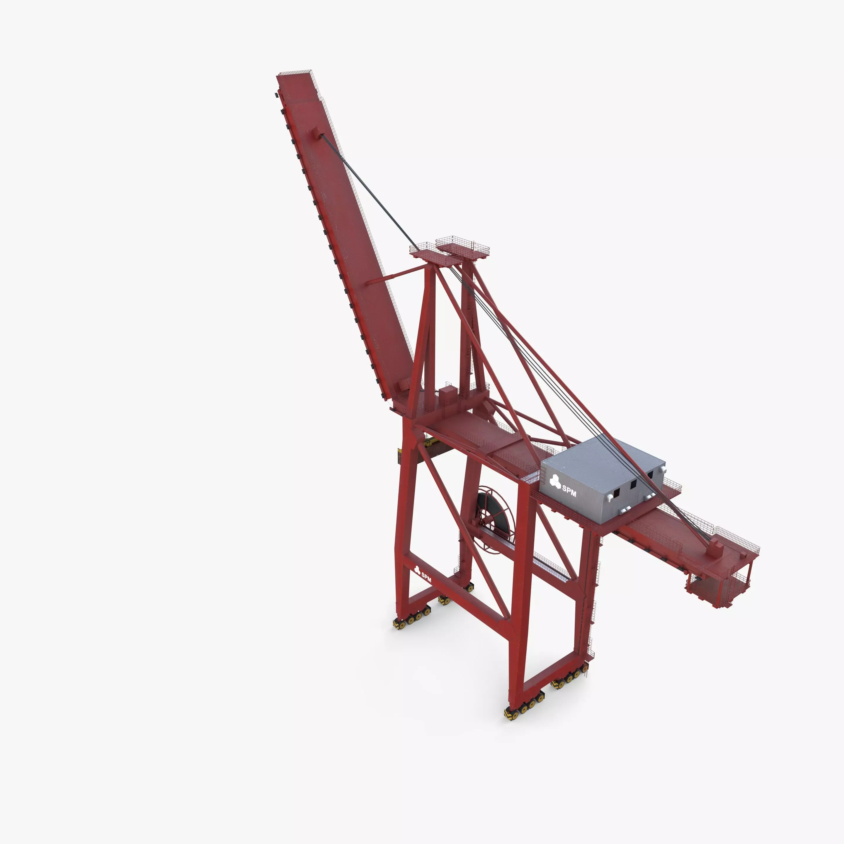 Container Port Crane V5 3D model_1