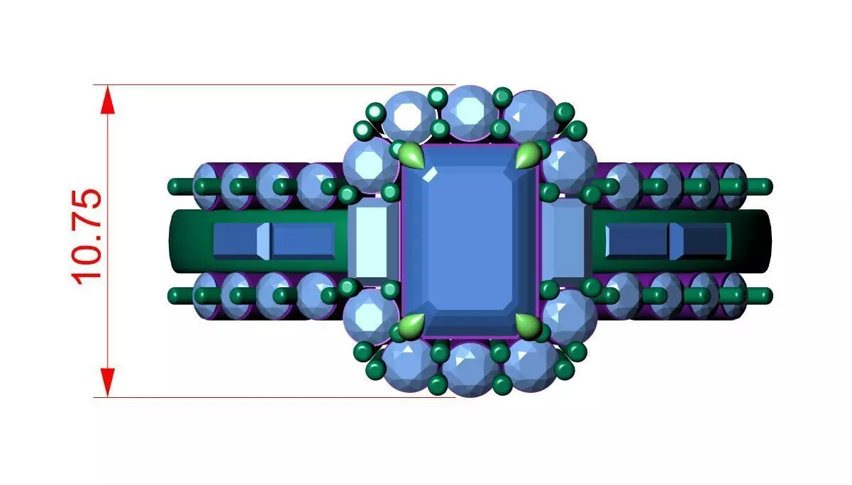 Solitaire Ring 3D print model_9
